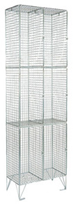 Three Compartment Nest of Two Mesh Locker (with or without door)
